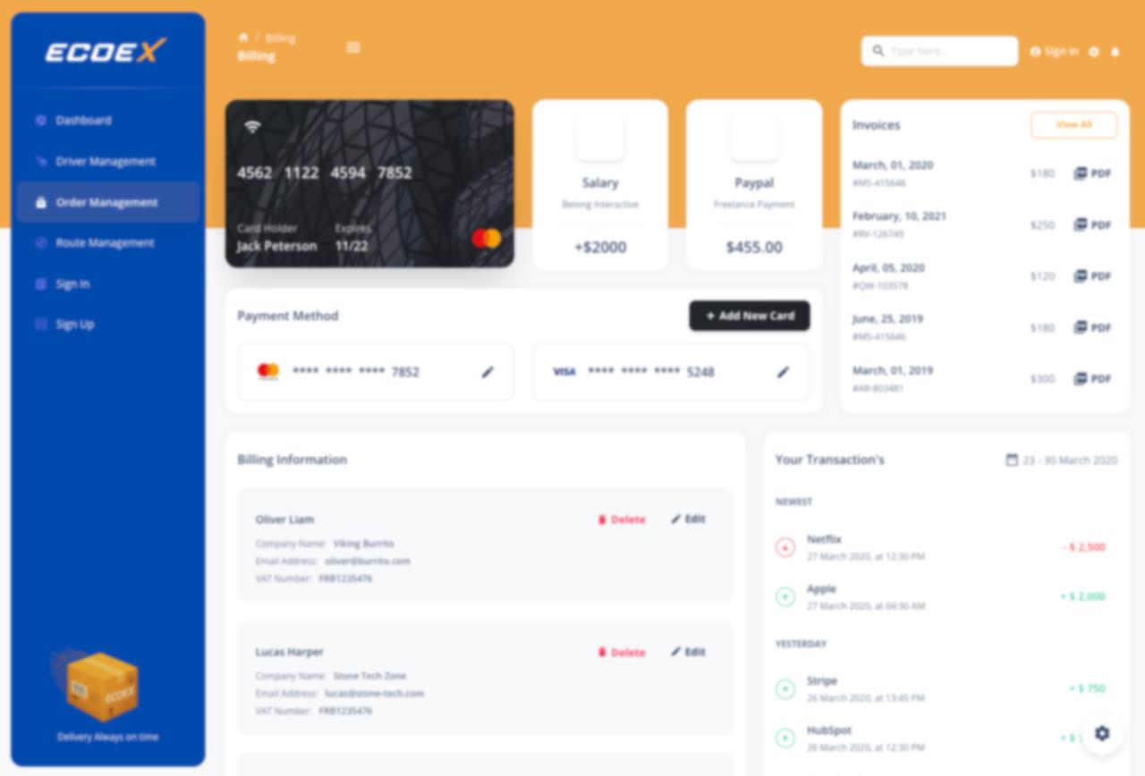 TrendRoute Dashboard preview