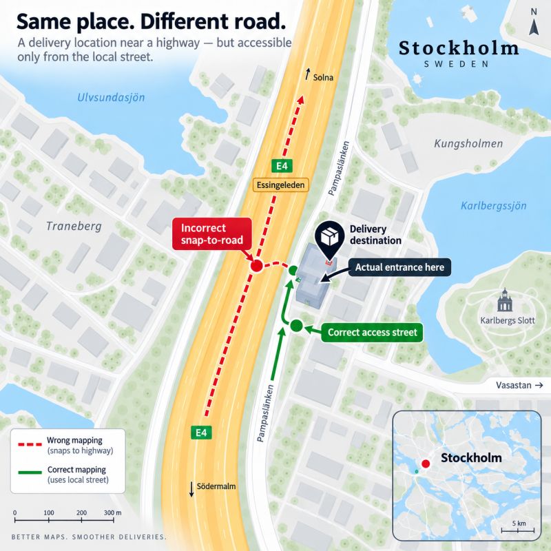 Why Snap-to-Road Accuracy Matters in Route Optimisation